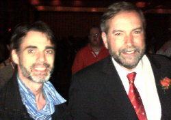 Cannabis Champion Matt Mernagh with new NDP Leader Thomas Mulcair at the party's weekend leadership convention.